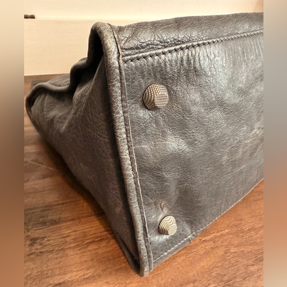 Balenciaga Agneau Giant 12 Work Anthracite/Grey Leather Handbag Purse - Picture 8 of 12